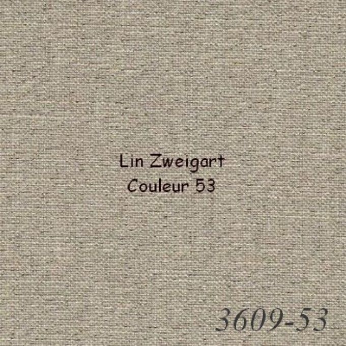 Lin à broder 12,6 fils au cm Zweigart, 50cm x 70cm, teinte au choix
