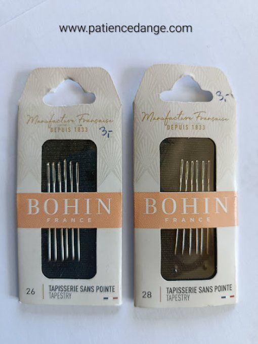 Aiguille Bohin bout rond Taille au choix